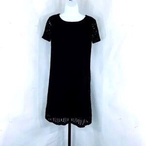 J. Crew Womens Dress Black Lace Scalloped Hem Dress Size 0